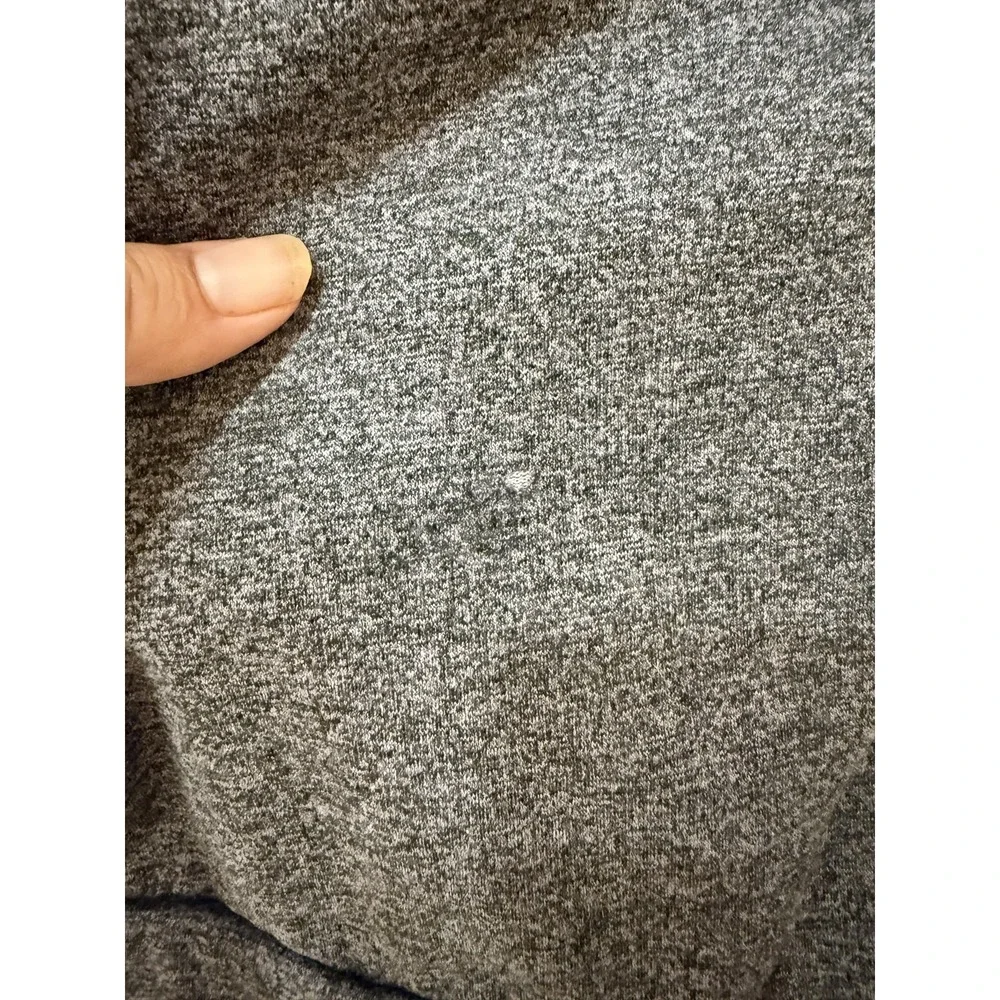 Nike Y2K Hoodie Mens Medium Gray Therma-FIT‎ Pullover Fleece Sweatshirt Zip